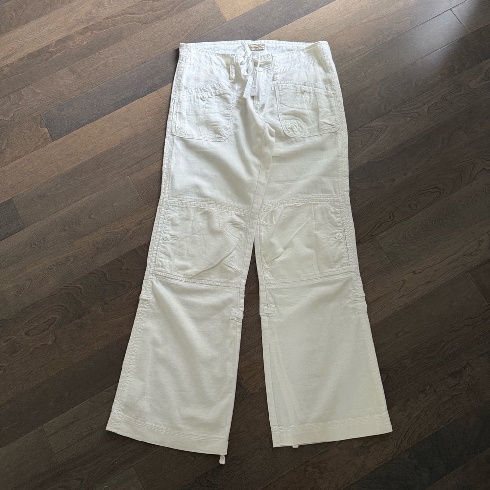 American Rag White Cargo Wide-Leg Pants